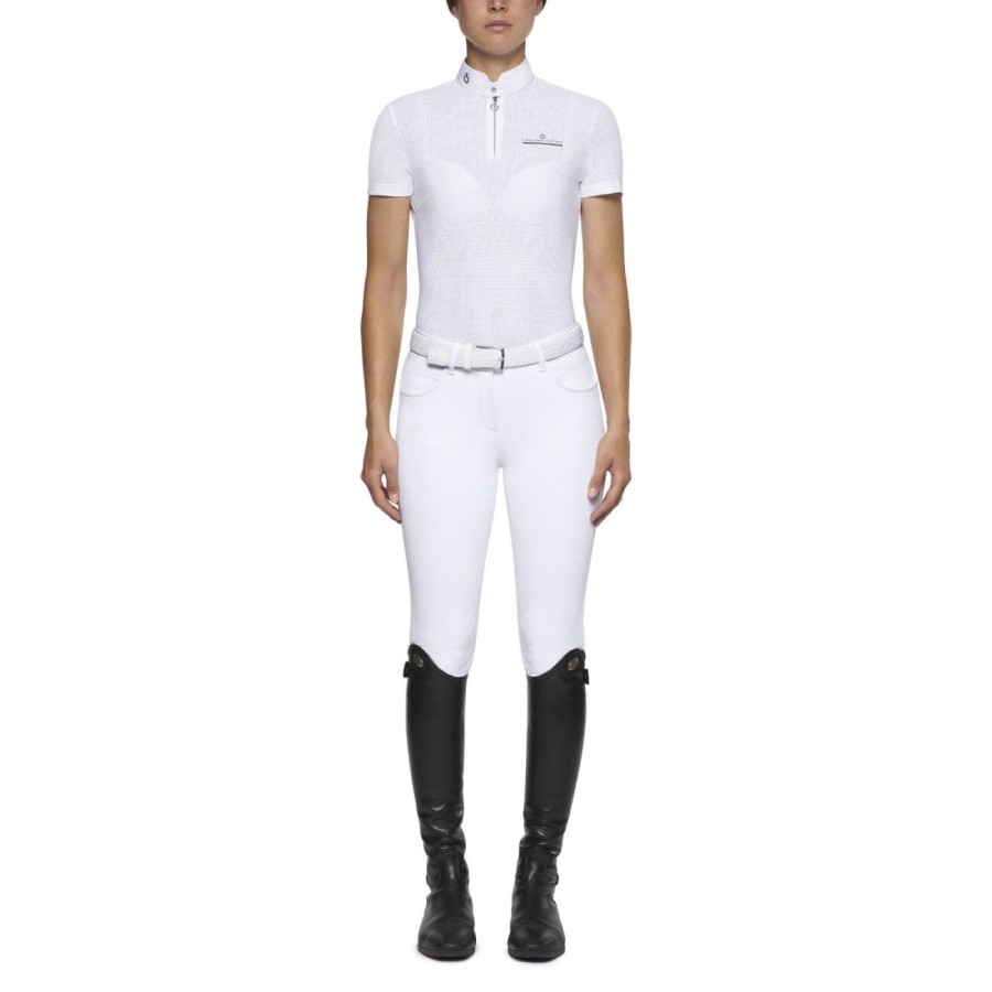 Cavalleria Toscana Perforated Short Sleeve Polo - Image 3