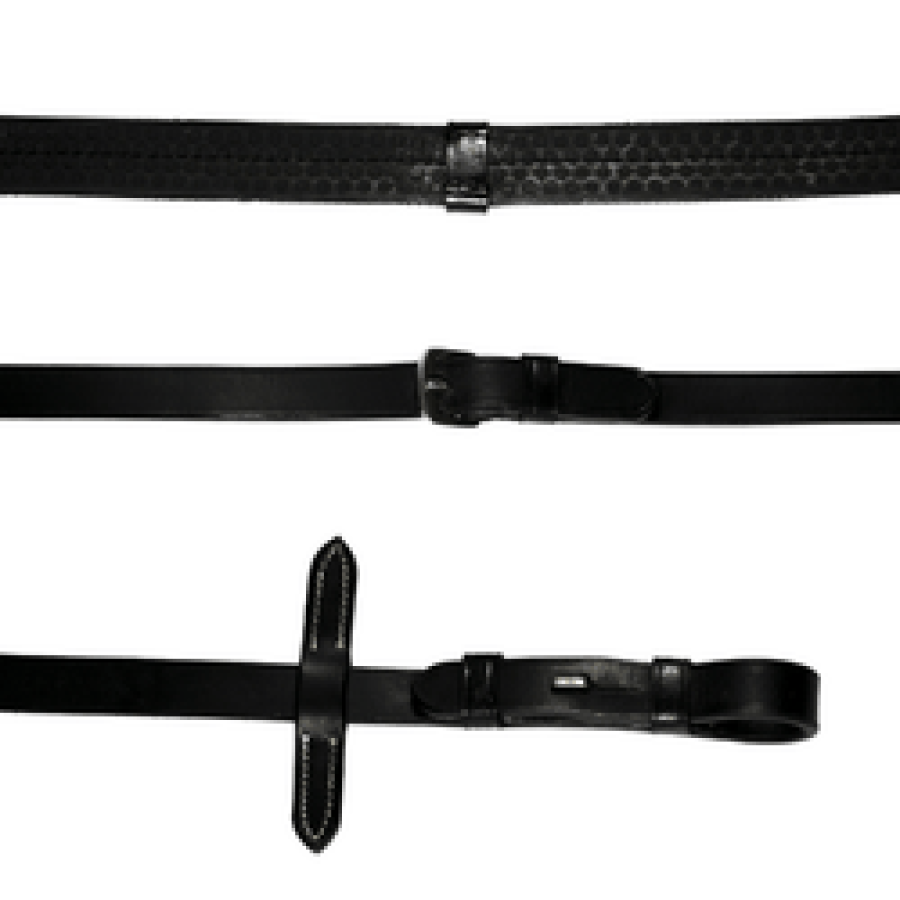 Lumiere Leather & Rubber Grip Reins - Flat