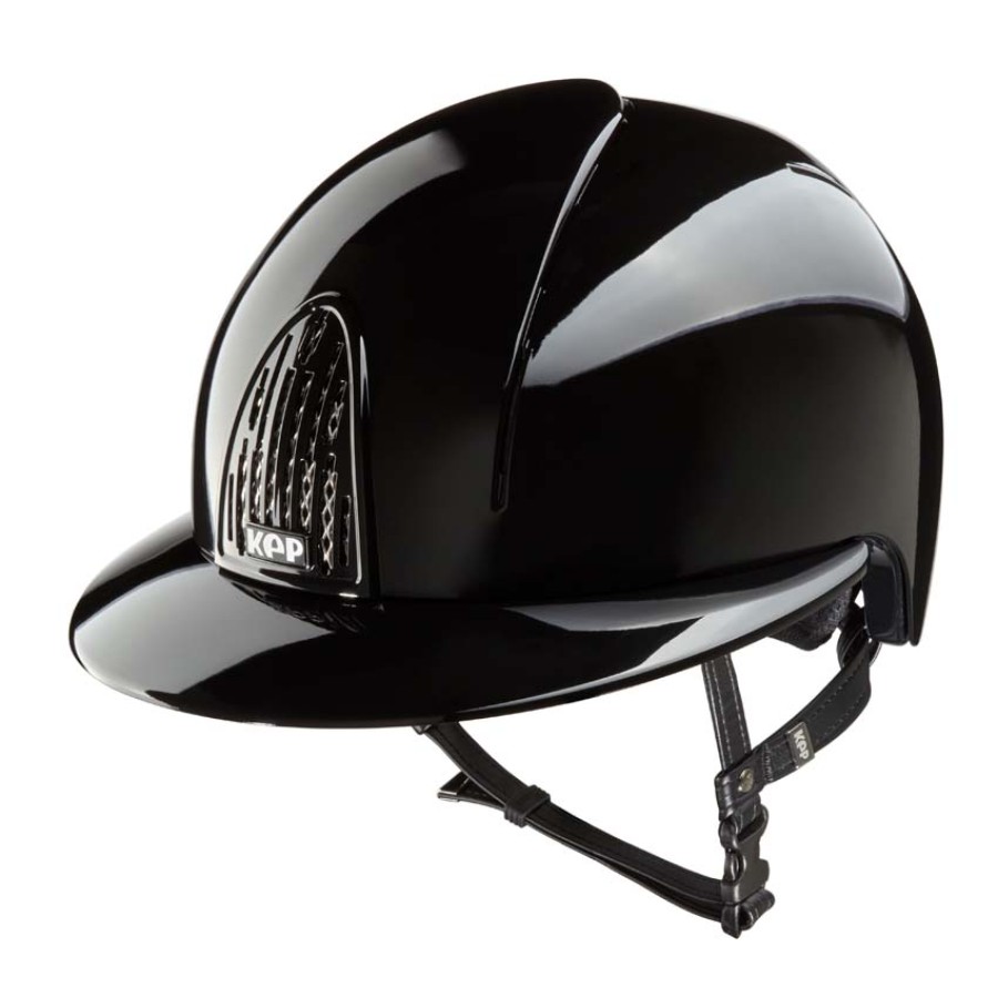 KEP Smart Helmet Polish Black Polo Visor