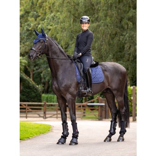 Alternative view of LeMieux Crystal Suede Dressage Saddle Pad- Navy