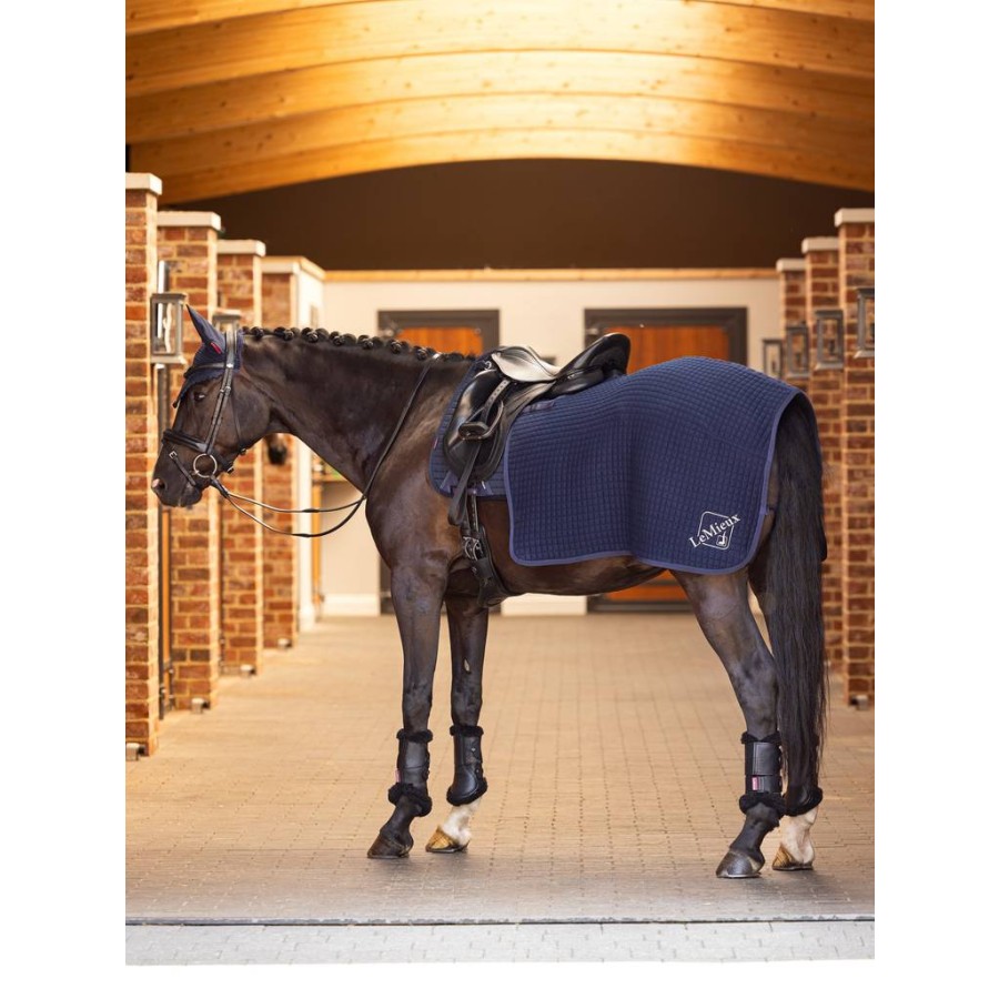 LeMieux Arika Clima-Tek Quarter Sheet- Navy - Image 2