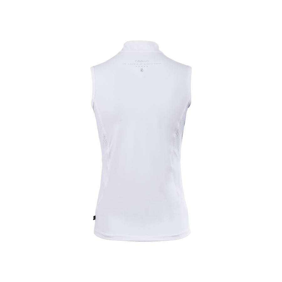 Cavallo Competition Sleeveless Half Zip Shirt White - Image 2