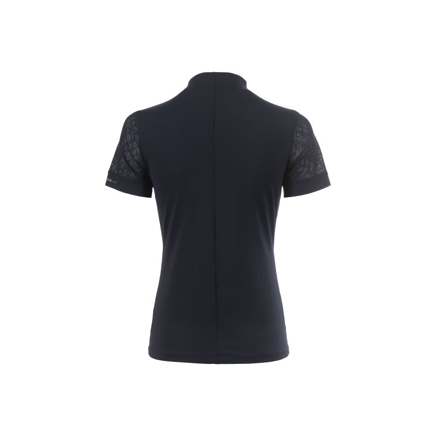 Cavallo Lace Half Zip Shirt Dark Blue - Image 2