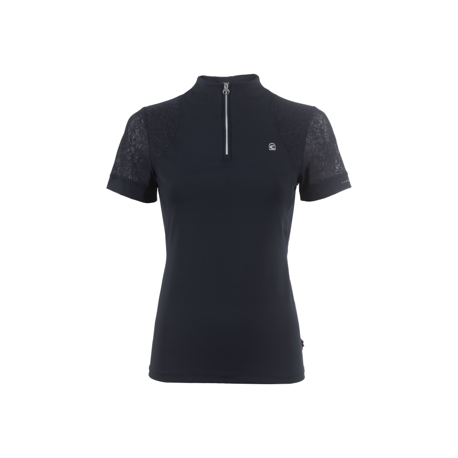 Cavallo Lace Half Zip Shirt Dark Blue