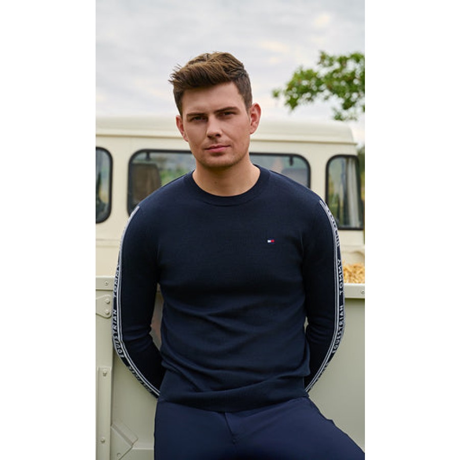 Tommy Hilfiger Mens Seattle Jacquard Sweater Desert Sky - Image 2