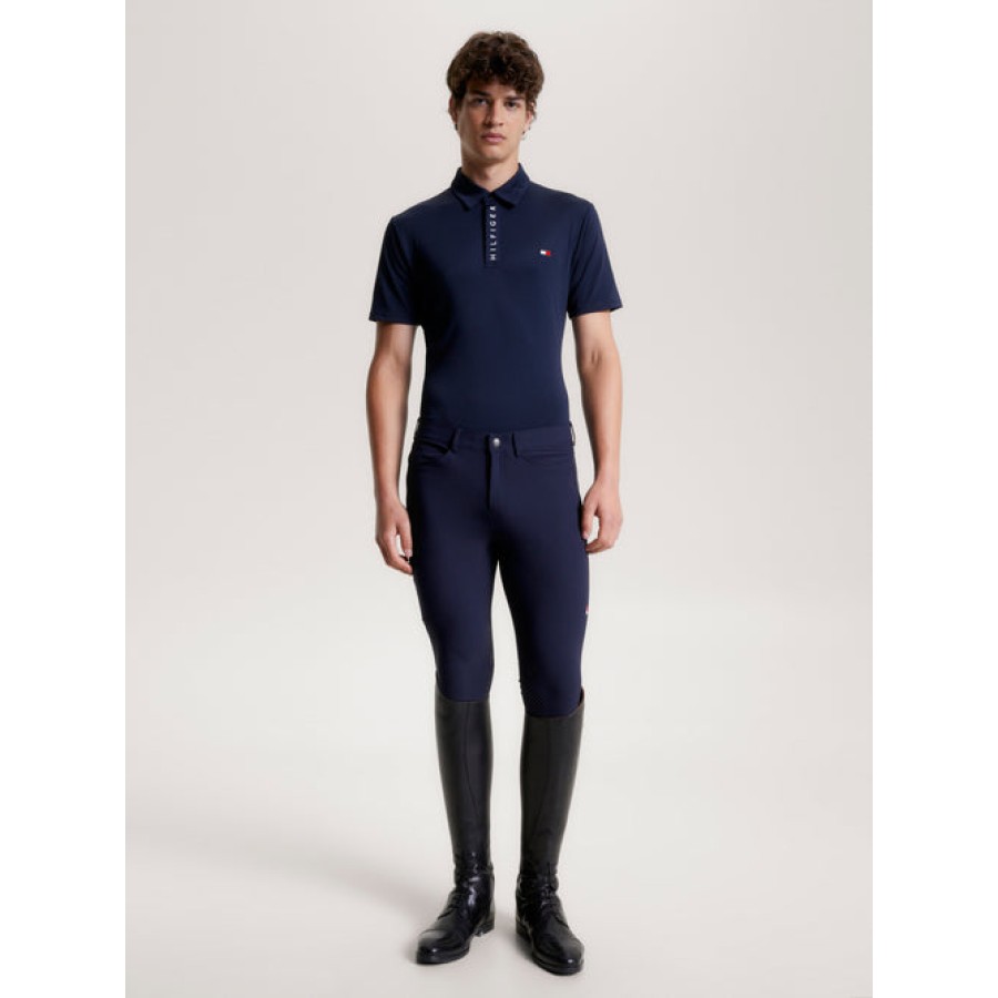 Tommy Hilfiger Harlem Mens S/Sleeve Logo Polo Desert Sky - Image 2