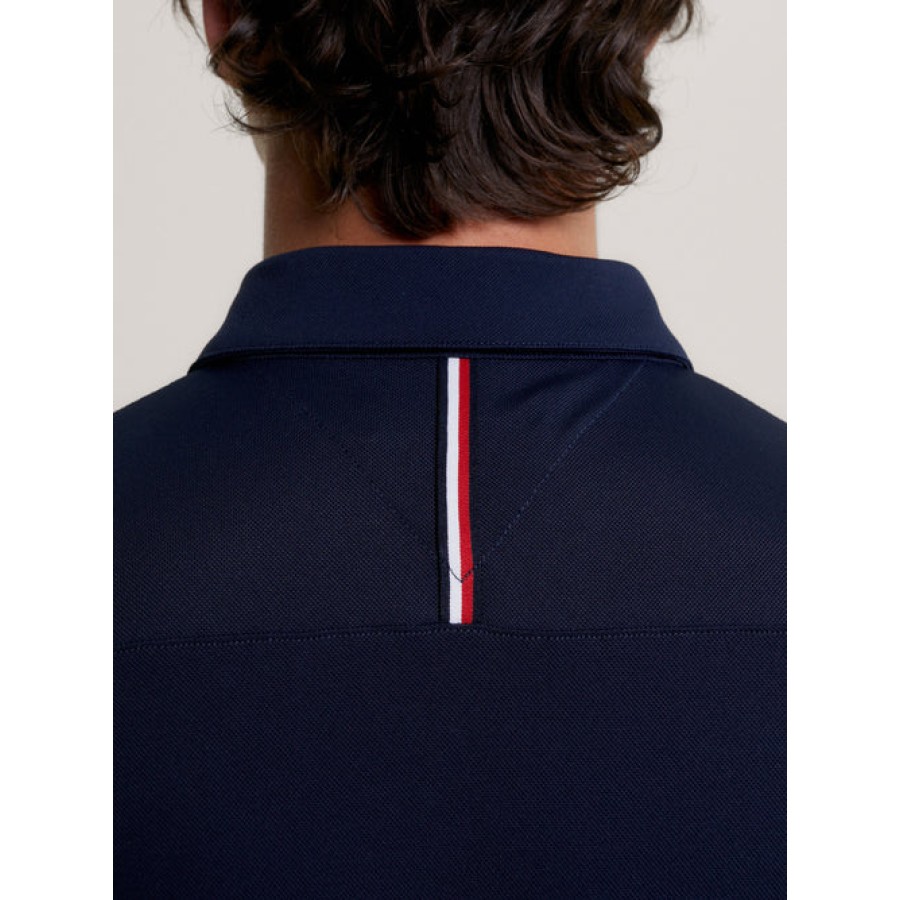 Tommy Hilfiger Harlem Mens S/Sleeve Logo Polo Desert Sky - Image 5