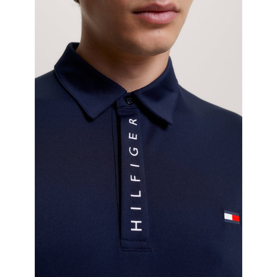 Tommy Hilfiger Harlem Mens S/Sleeve Logo Polo Desert Sky - Image 4