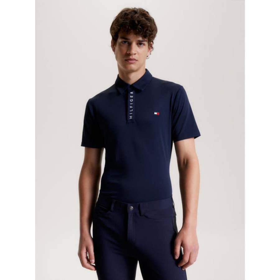 Tommy Hilfiger Harlem Mens S/Sleeve Logo Polo Desert Sky