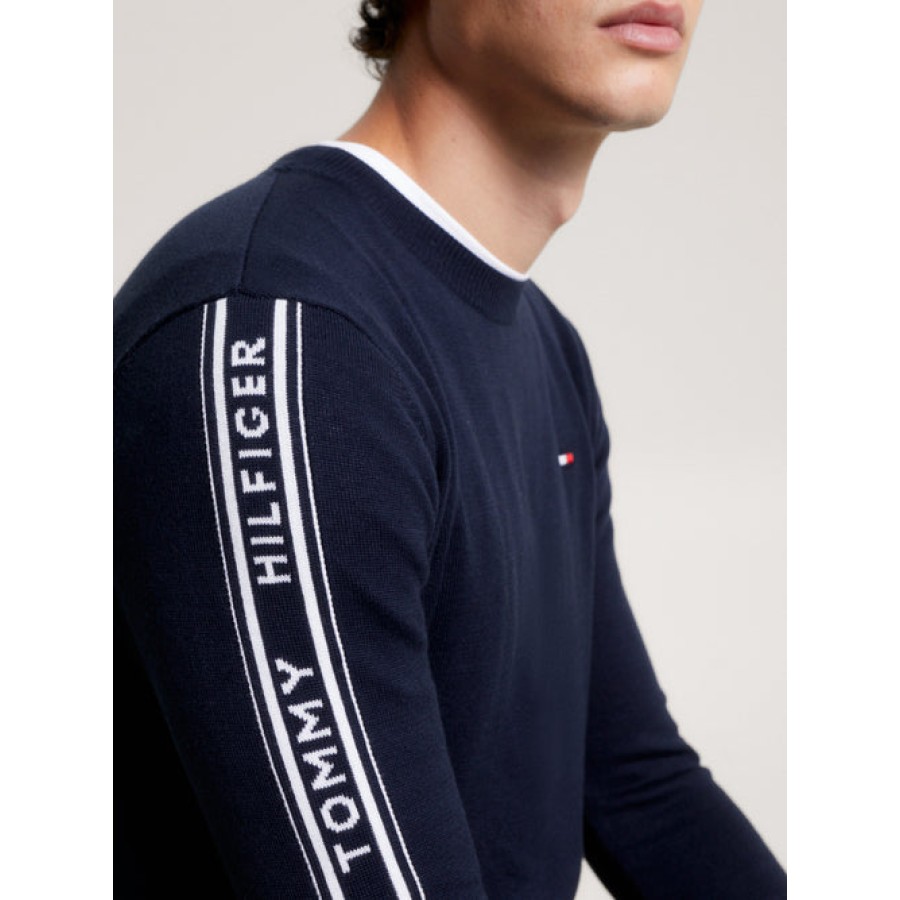 Tommy Hilfiger Mens Seattle Jacquard Sweater Desert Sky - Image 6