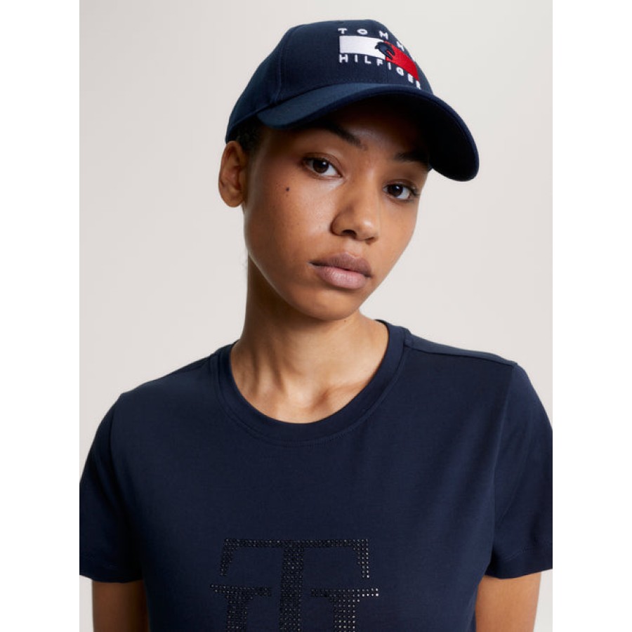 Tommy Hilfiger Montreal W/Repellent Flag Logo Cap Desert Sky - Image 4