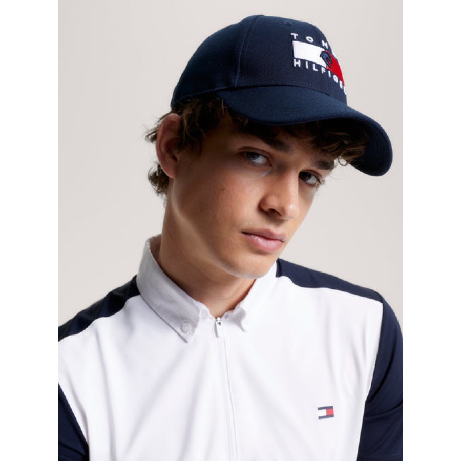Tommy Hilfiger Montreal W/Repellent Flag Logo Cap Desert Sky - Image 3