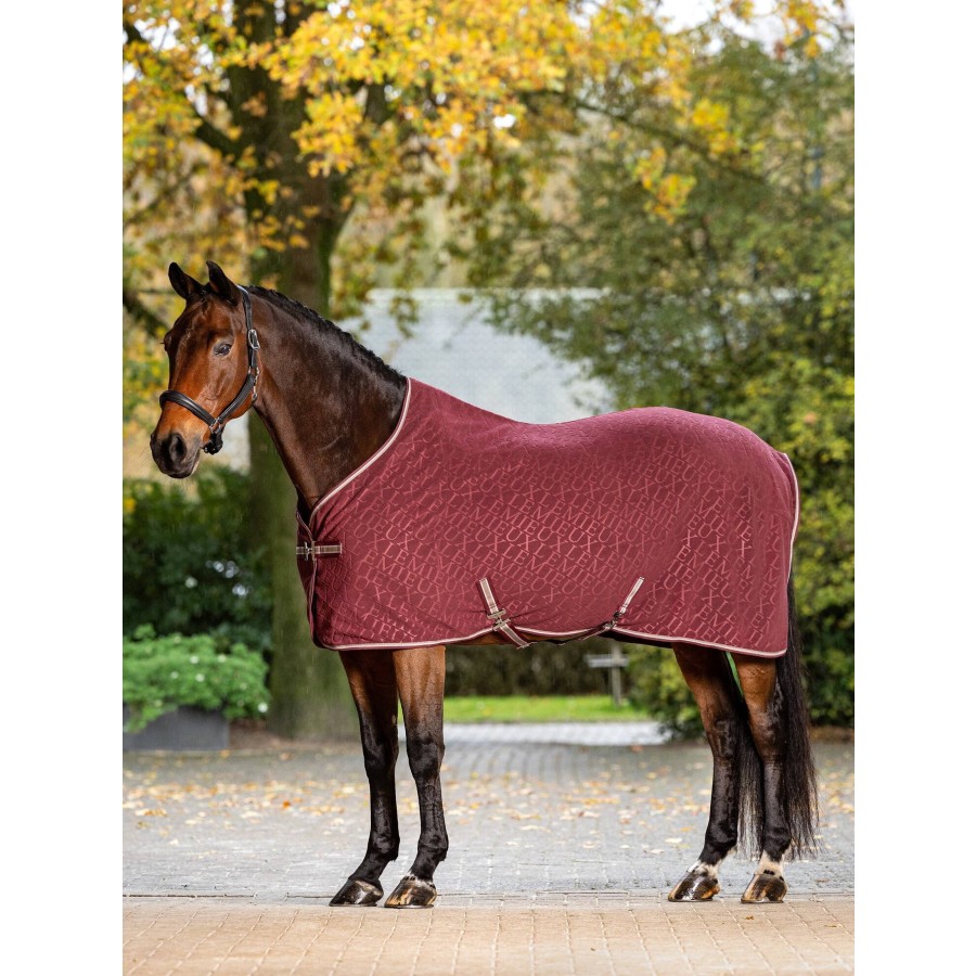 LeMieux Arika Monogram Fleece Rug Burgundy