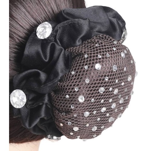 SD Designs Clarissa Hair Net Brown - Crystal