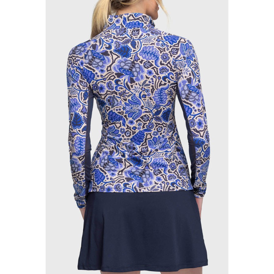 Kastel Long Sleeve Navy Foliage Shirt - Image 2