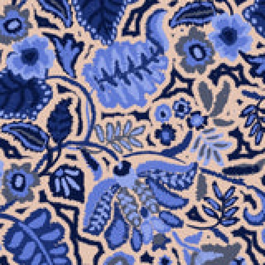 Kastel Long Sleeve Navy Foliage Shirt - Image 3