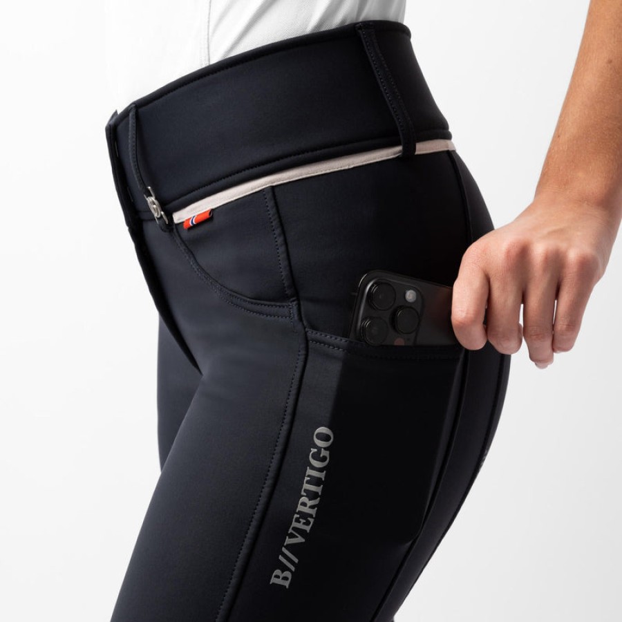 B Vertigo Elea Fullgrip Breeches Anthracite Dark Grey