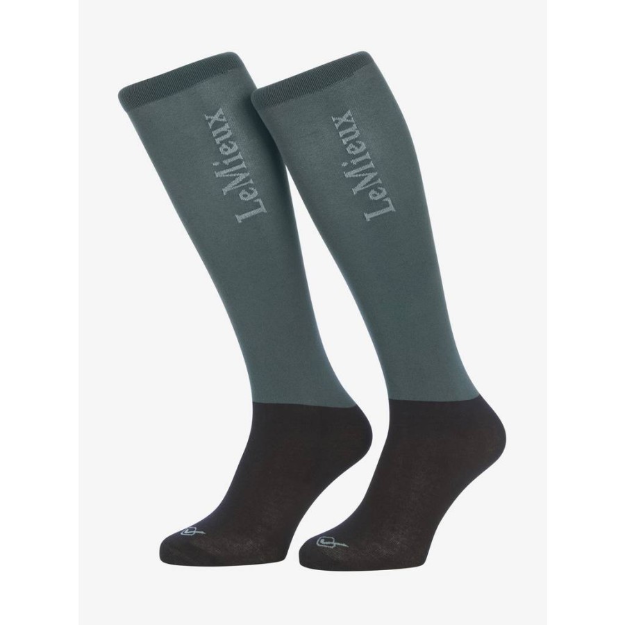 LeMieux Competition Socks 2 Pack Petrol - Image 2
