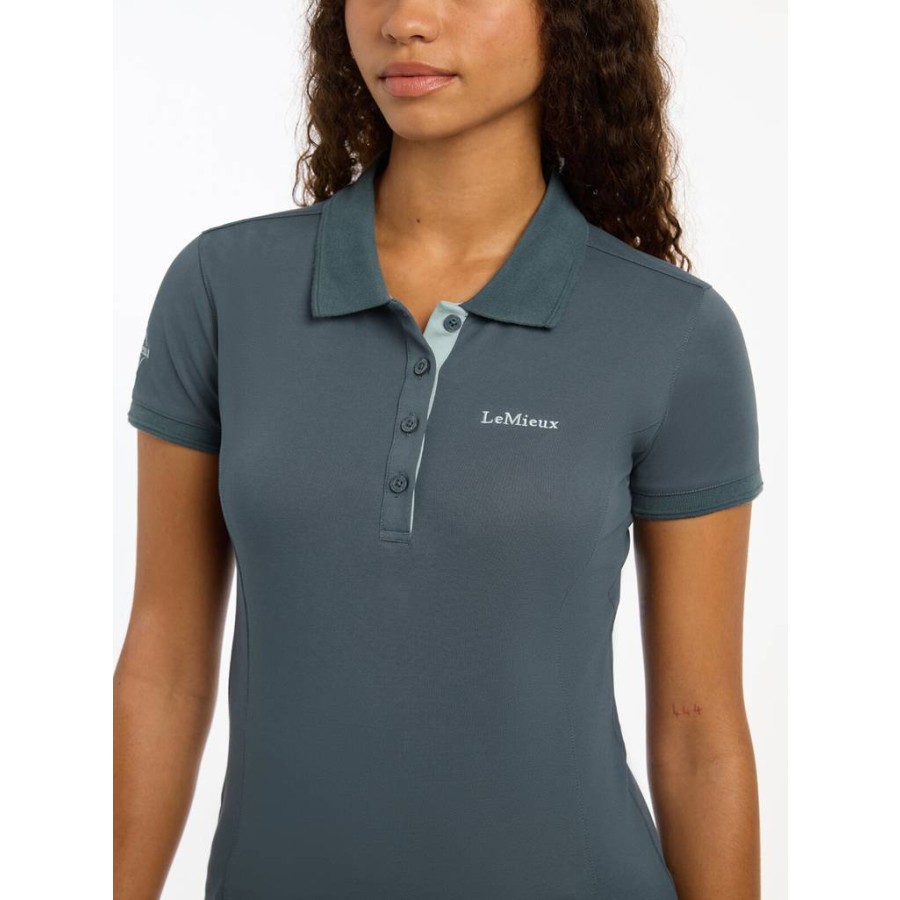 LeMieux Classique Polo Shirt Petrol - Image 2