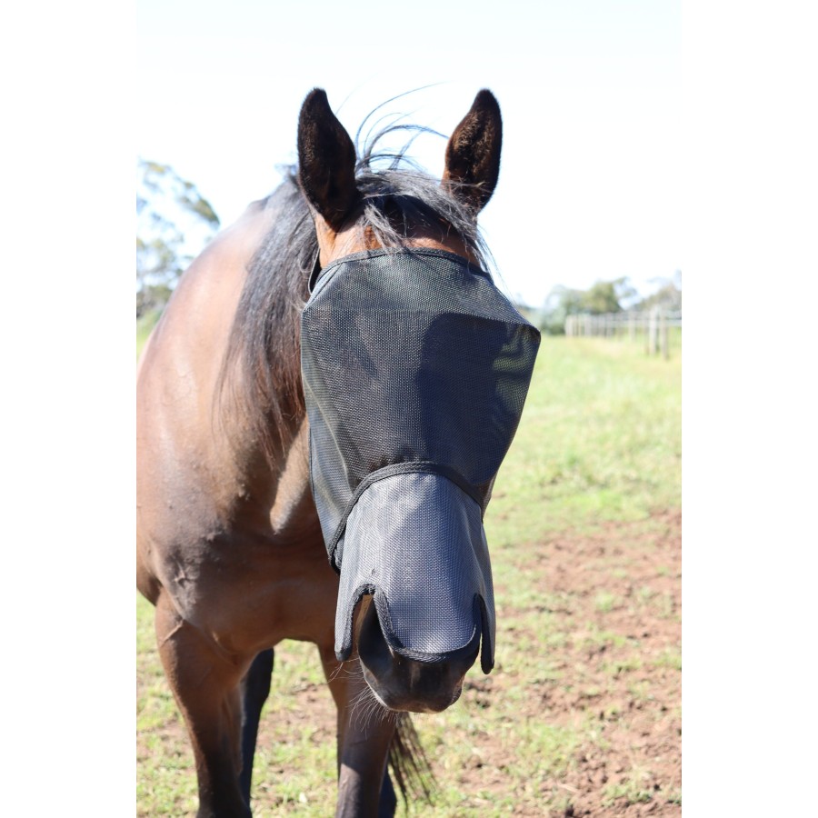 Flyveils By Design Blockout Nose Fly Veil Black - Image 4