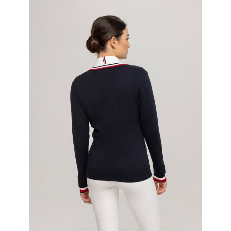 Tommy Hilfiger Indiana V Neck Sweater Desert Sky - Image 3