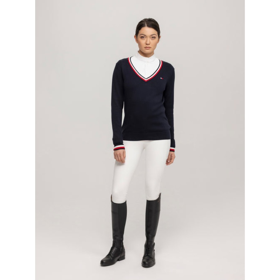 Tommy Hilfiger Indiana V Neck Sweater Desert Sky - Image 5