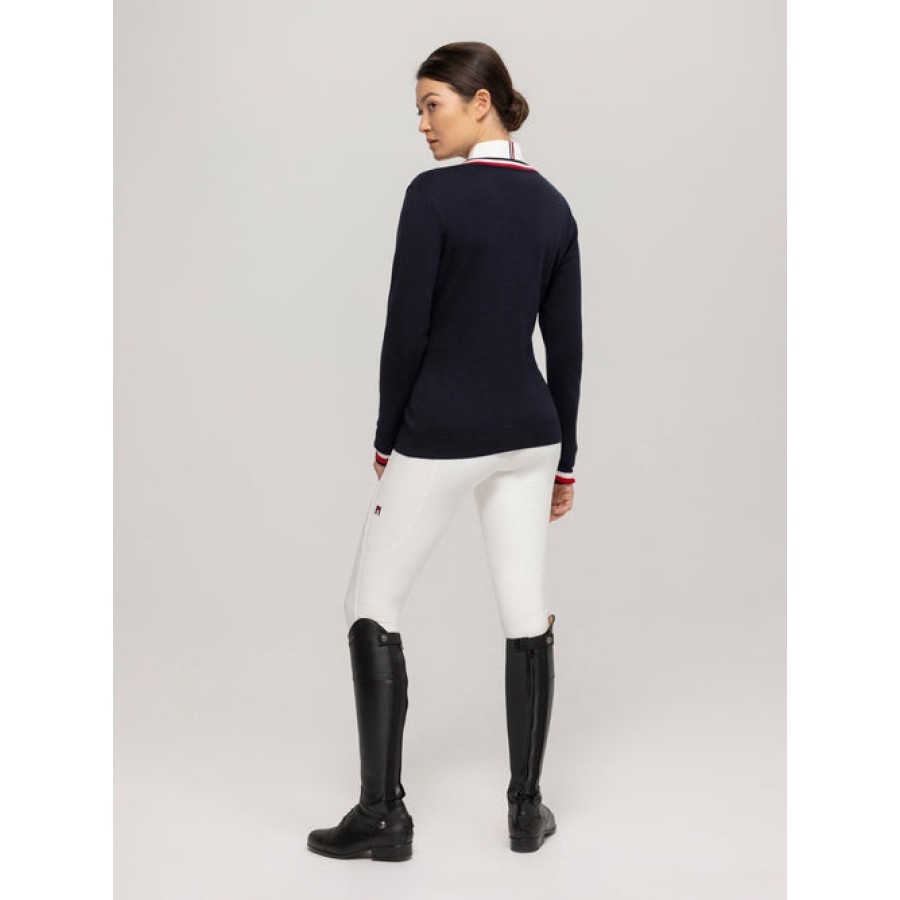 Tommy Hilfiger Indiana V Neck Sweater Desert Sky - Image 4