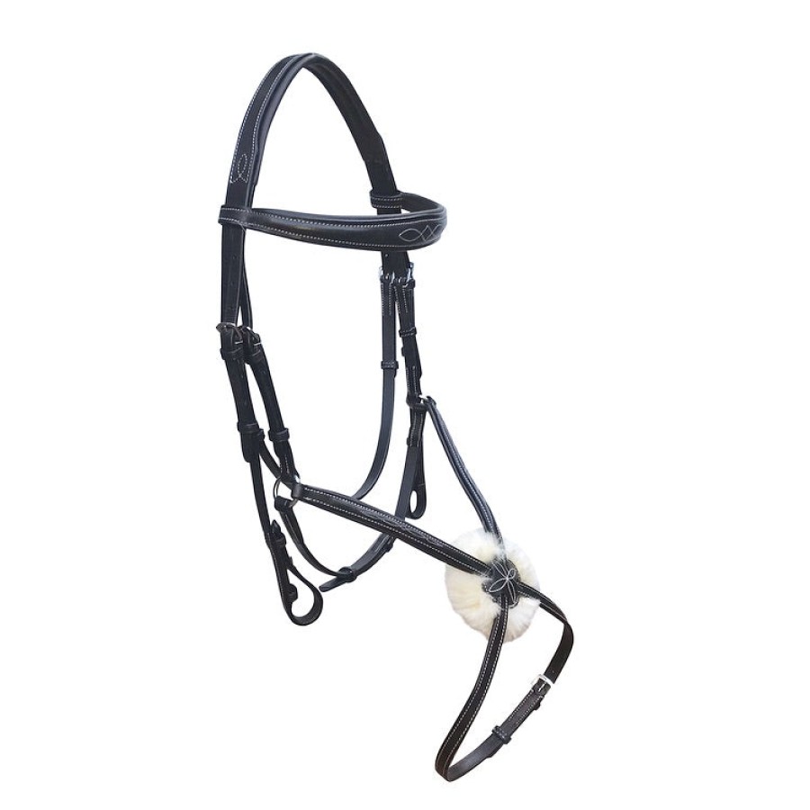 Lumiere Ava Grackle Bridle with Sheepskin Brown - Image 4