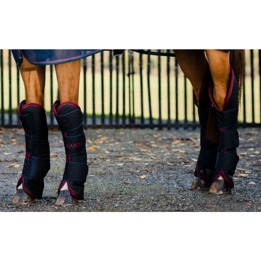 Rambo Travel Boots Navy/Burgundy - Image 4