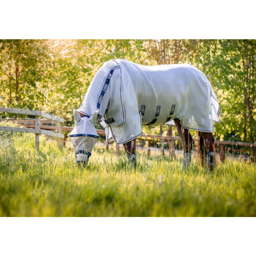 Rambo Protector Fly Rug Silver/Navy - Image 3