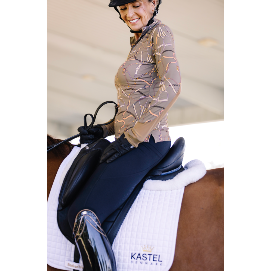 Kastel Long Sleeve Taupe Belts Shirt - Image 3