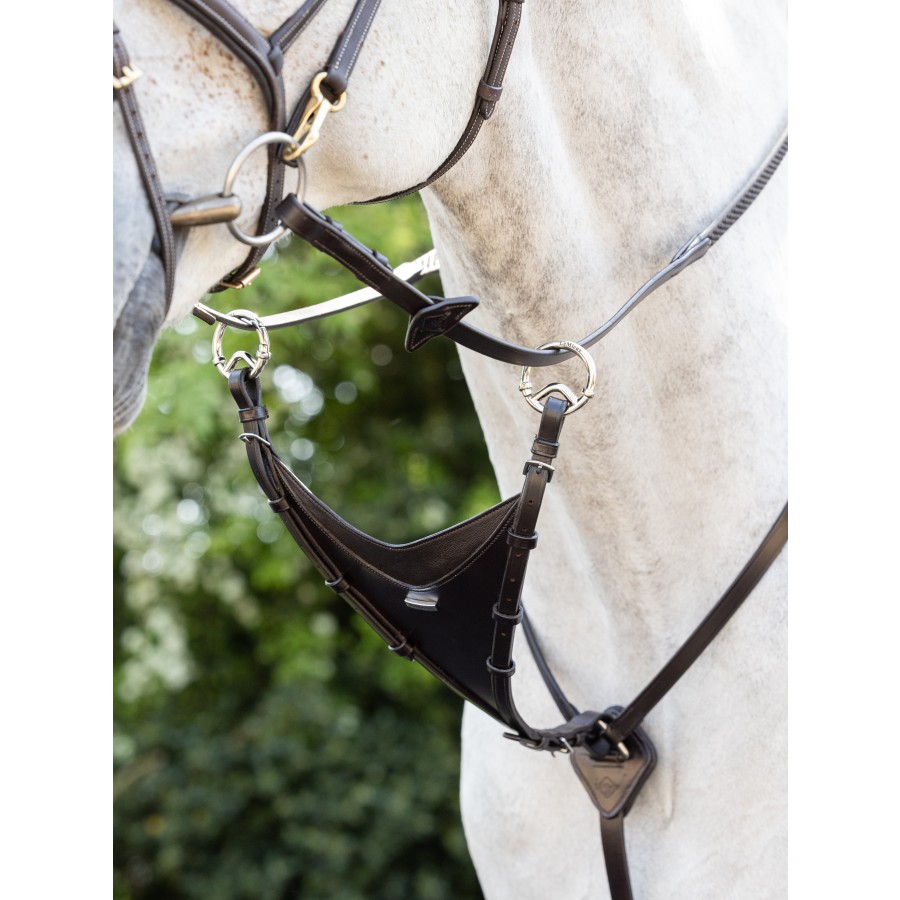 LeMieux Kudos Bib Martingale Havana/Silver - Image 2