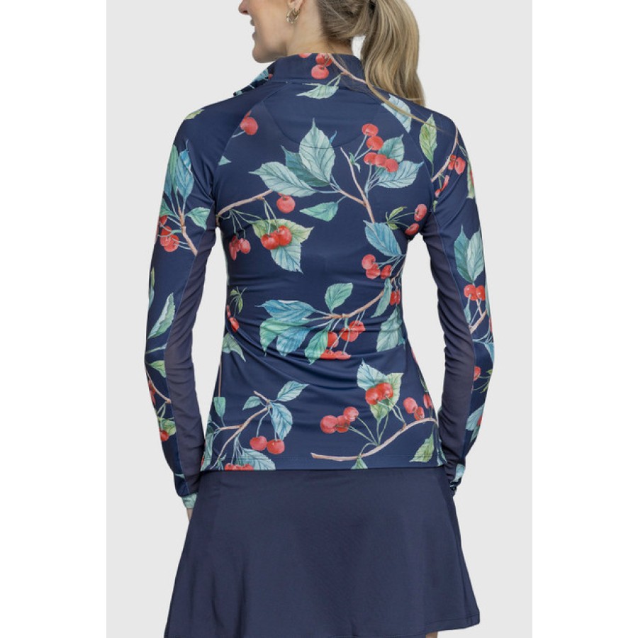 Kastel Long Sleeve Navy Cherries Shirt - Image 2