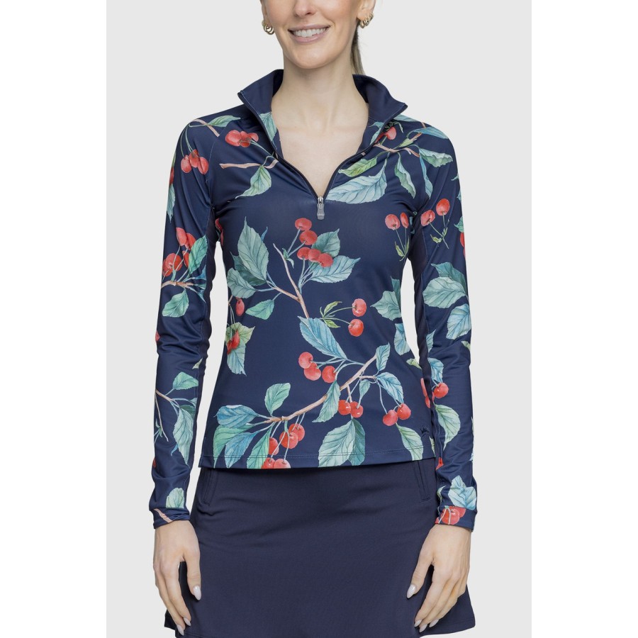 Kastel Long Sleeve Navy Cherries Shirt