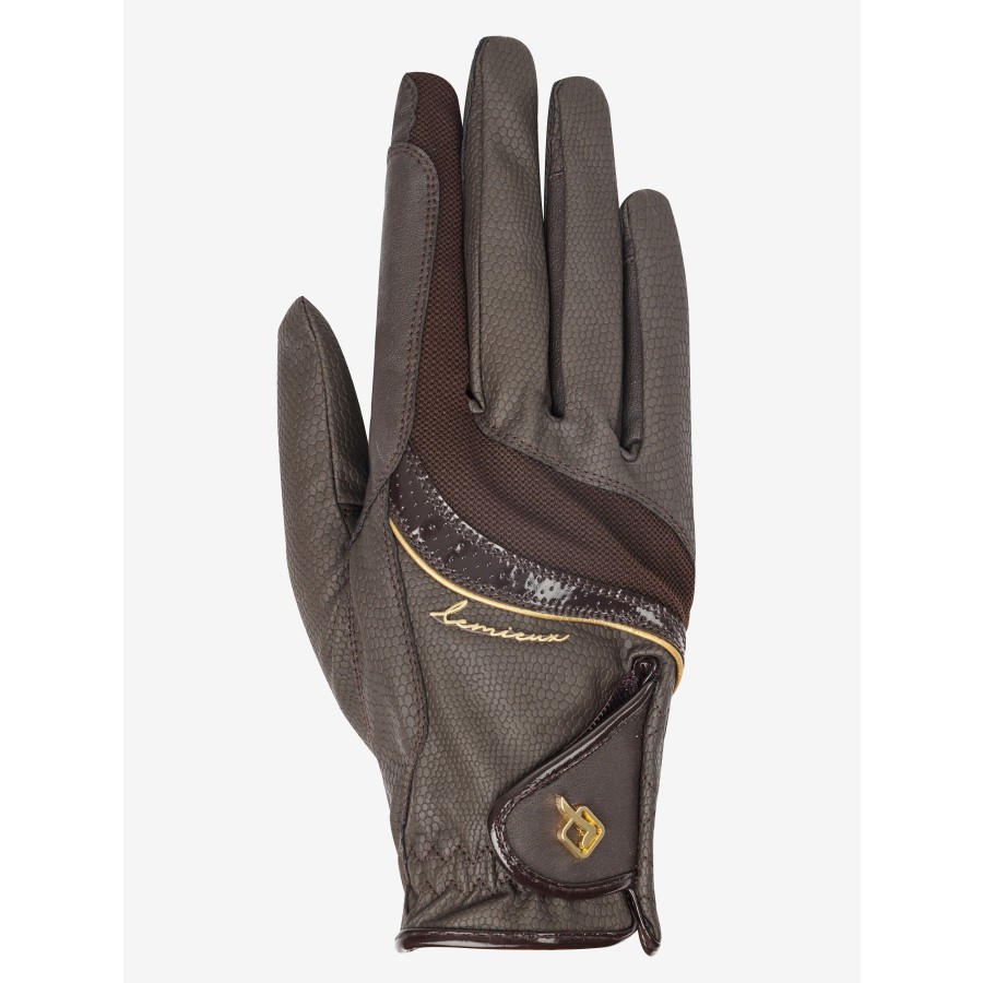 LeMieux Competition Gloves- Brown - Image 2