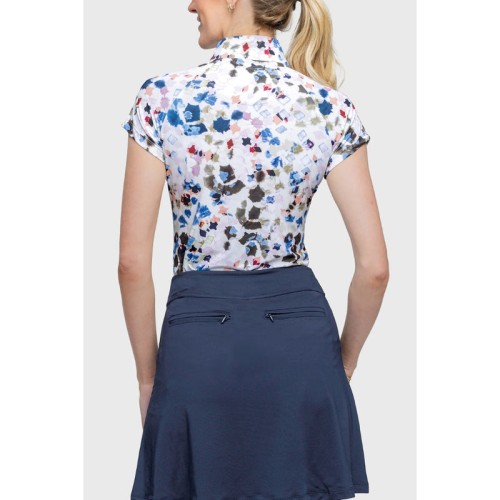 Alternative view of Kastel Cap Sleeve Seaside Abstract Shirt