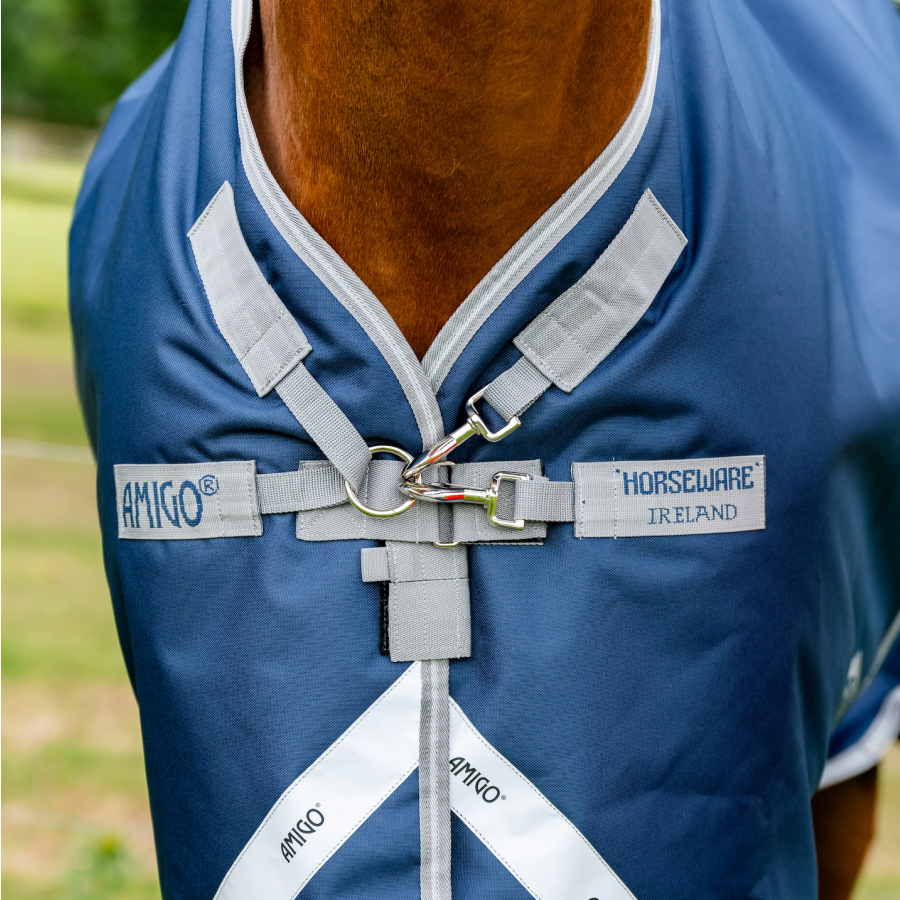Amigo 1200D Plus Turnout Rug 250g Fill Black/Titanium - Image 2