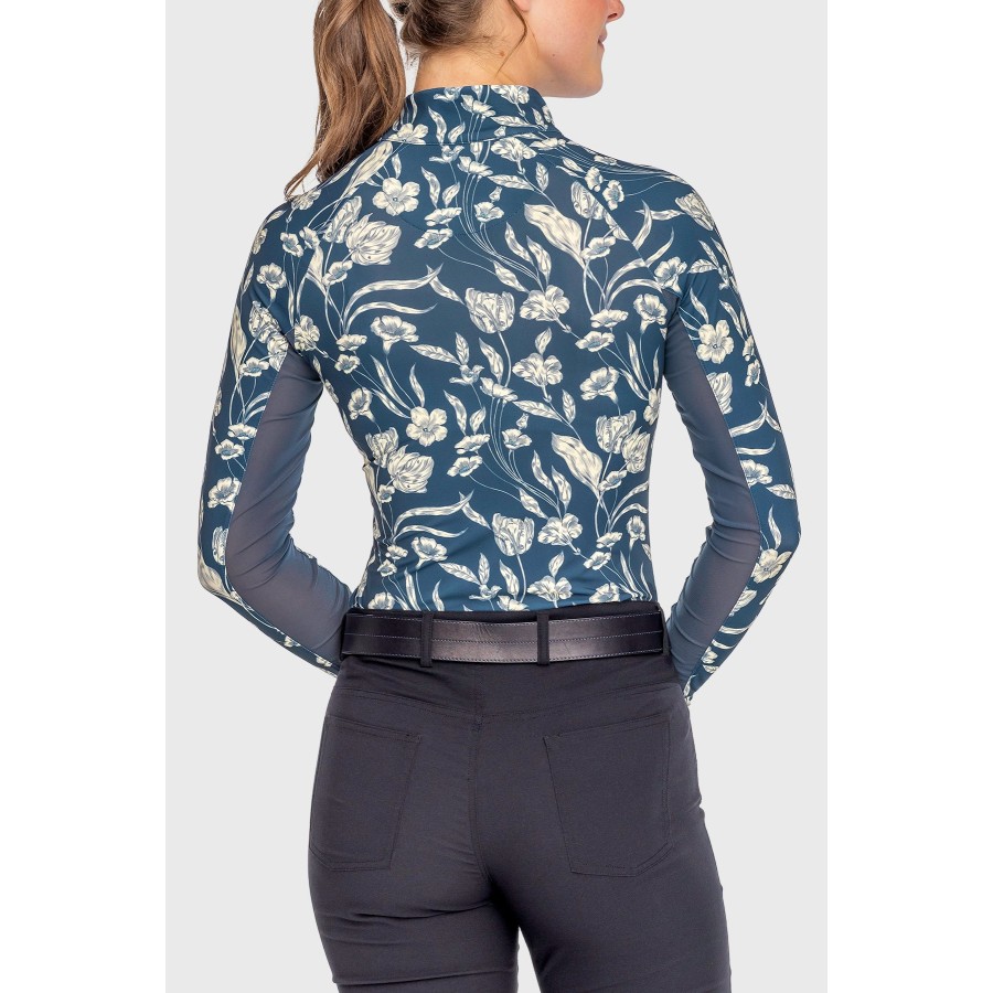 Kastel Long Sleeve Sailor Blue French Tulip Shirt - Image 2