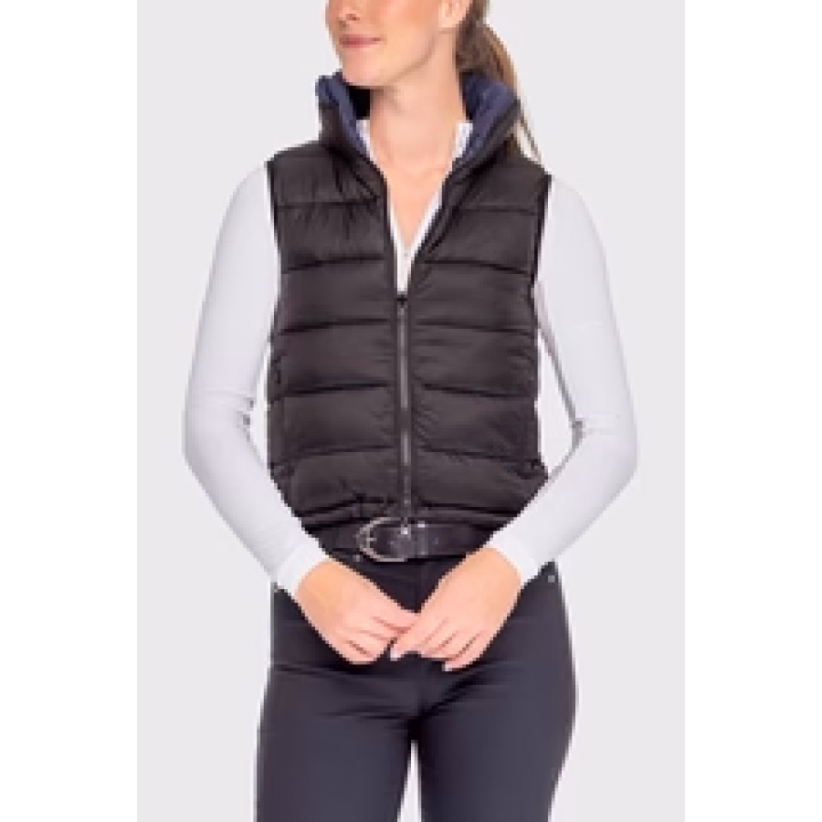 Kastel Black and Navy Reversible Puffer Vest - Image 3