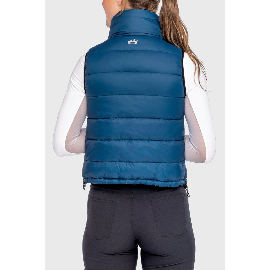 Kastel Sailor Blue French Tulip Reversible Puffer Vest - Image 3