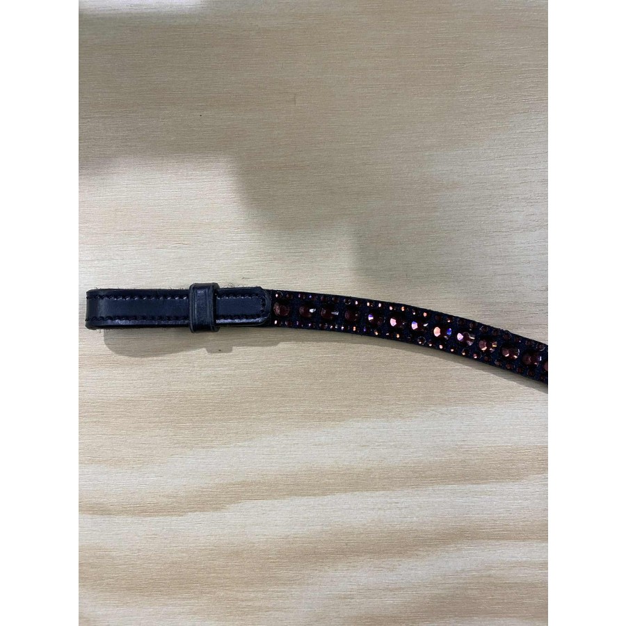 Horze Sondrio Browband Black with Red Crystals - Image 4