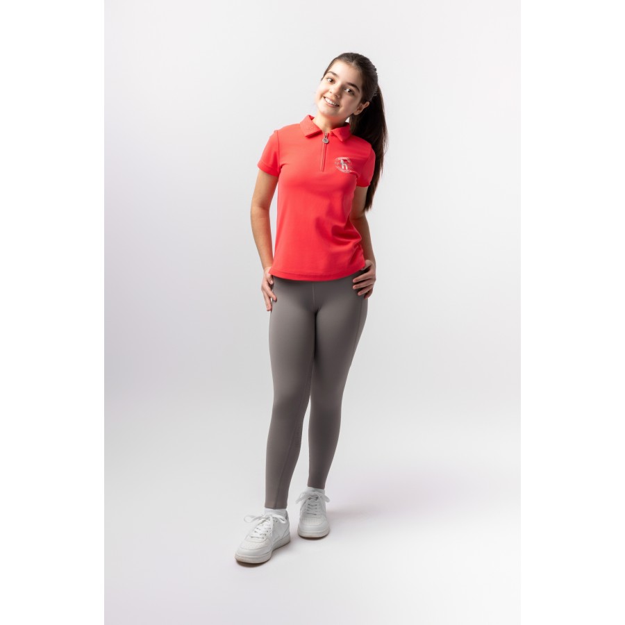 Horze Fay Junior Polo Shirt Diva Pink - Image 2