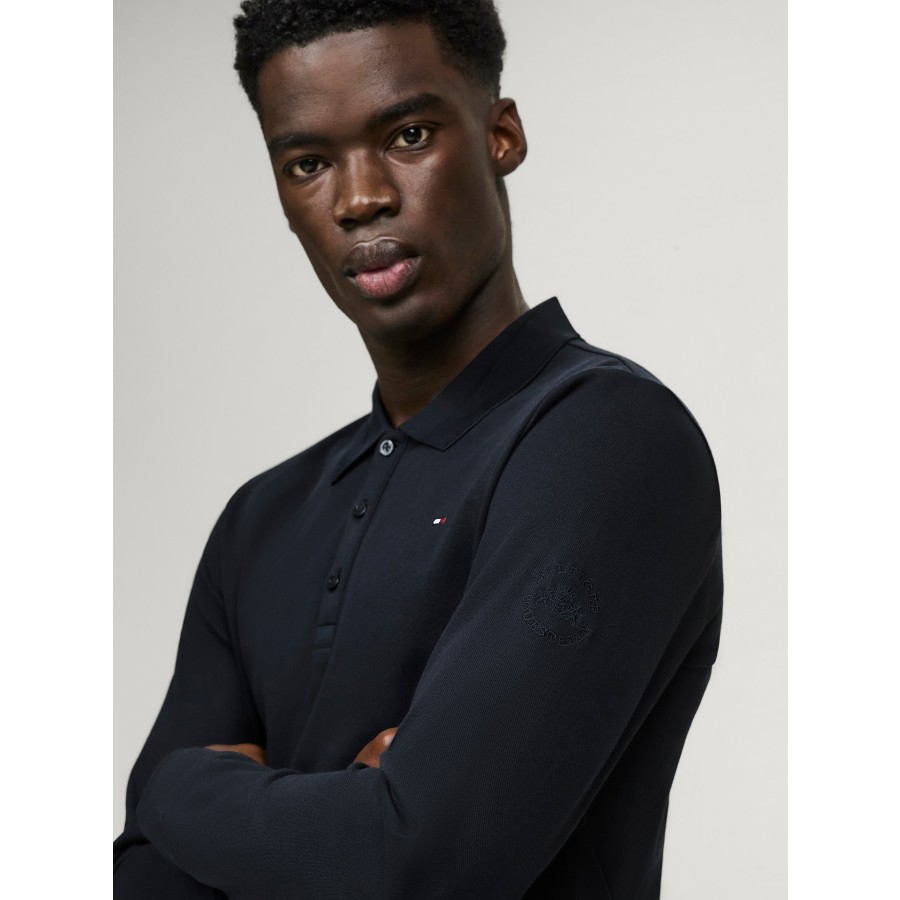 Tommy Hilfiger Erwin Long Sleeve Polo Shirt Desert Sky - Image 2