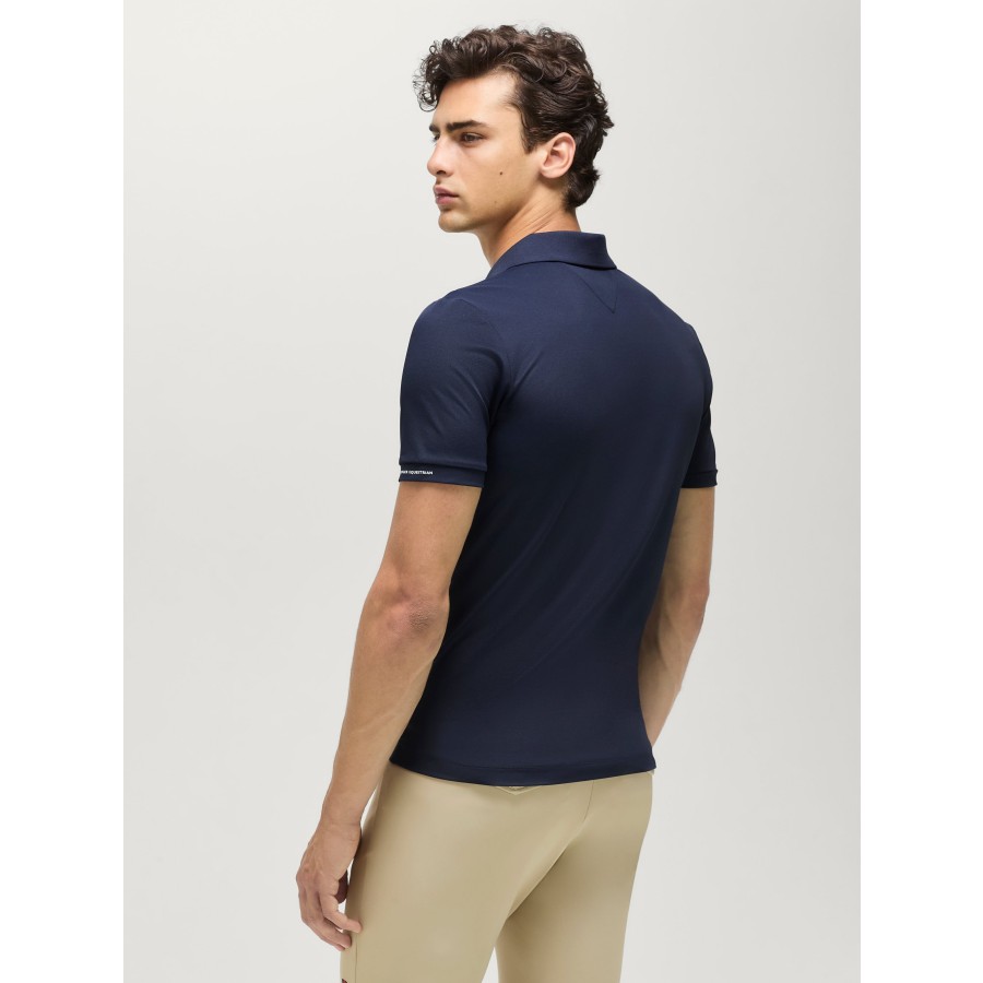 Tommy Hilfiger Davis Fresco Tech Polo Shirt Desert Sky - Image 3