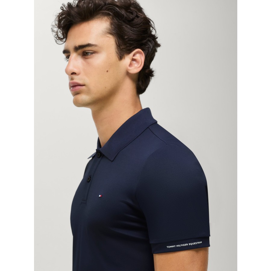 Tommy Hilfiger Davis Fresco Tech Polo Shirt Desert Sky - Image 4