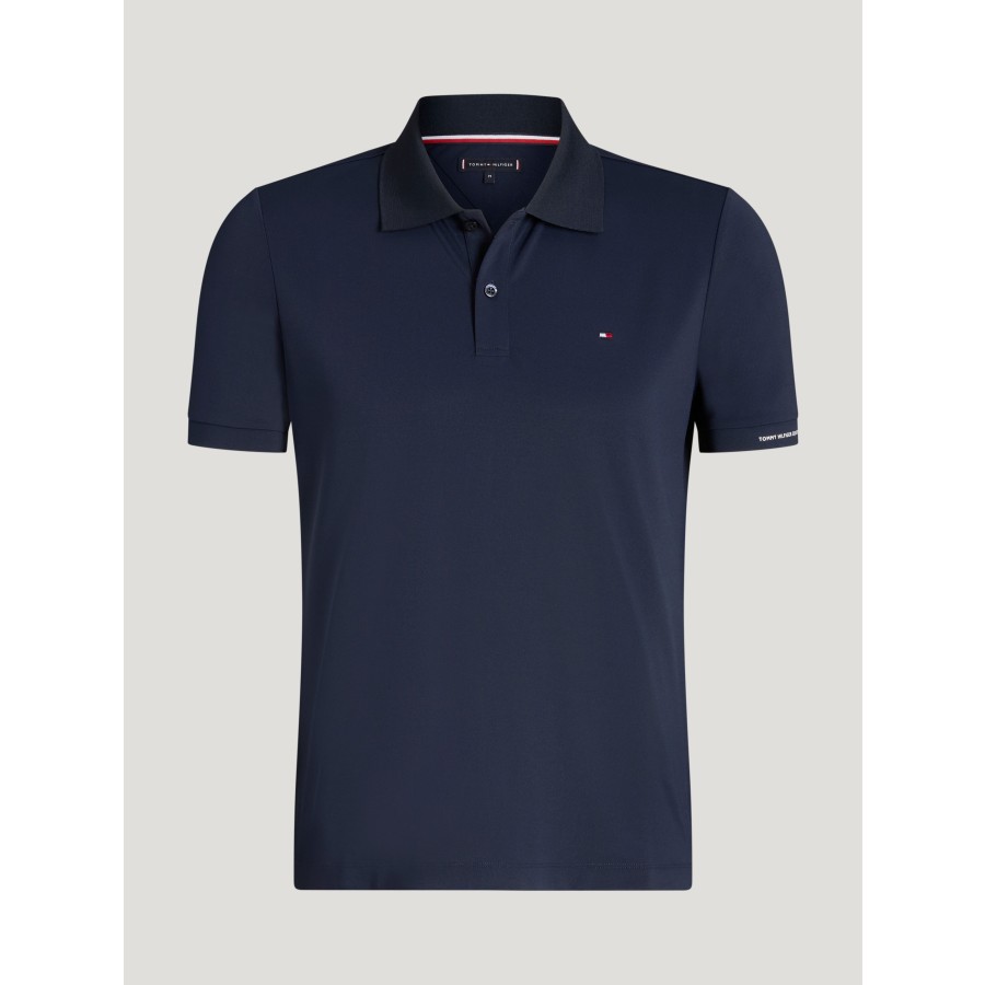Tommy Hilfiger Davis Fresco Tech Polo Shirt Desert Sky - Image 2