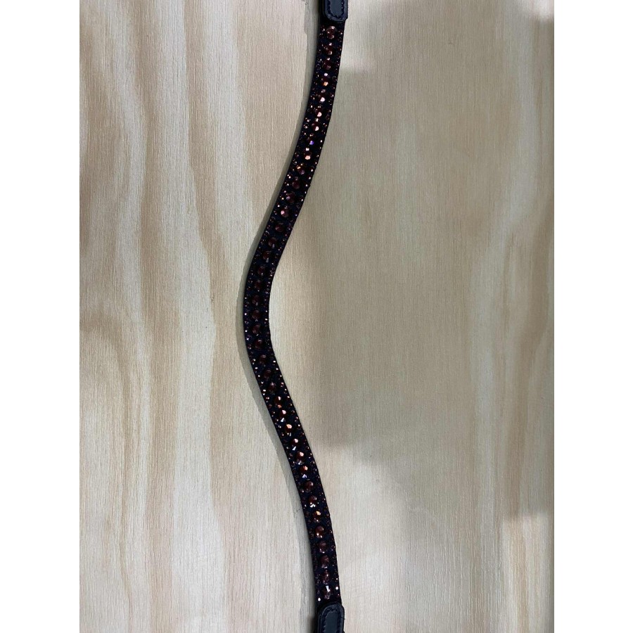 Horze Sondrio Browband Black with Red Crystals - Image 2