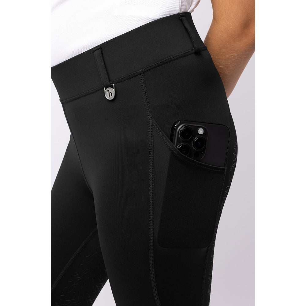Horze Dea Junior Riding Tights Black - Image 2
