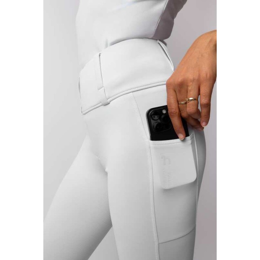 Horze Anya Full Grip Riding Tights White - Image 3