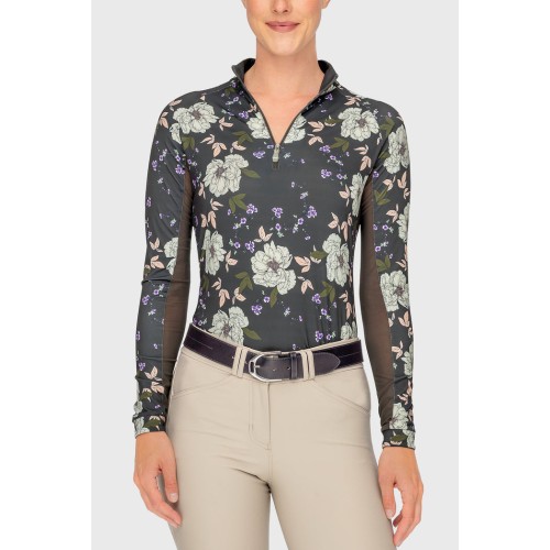 Kastel Long Sleeve Slate Garden Rose Shirt